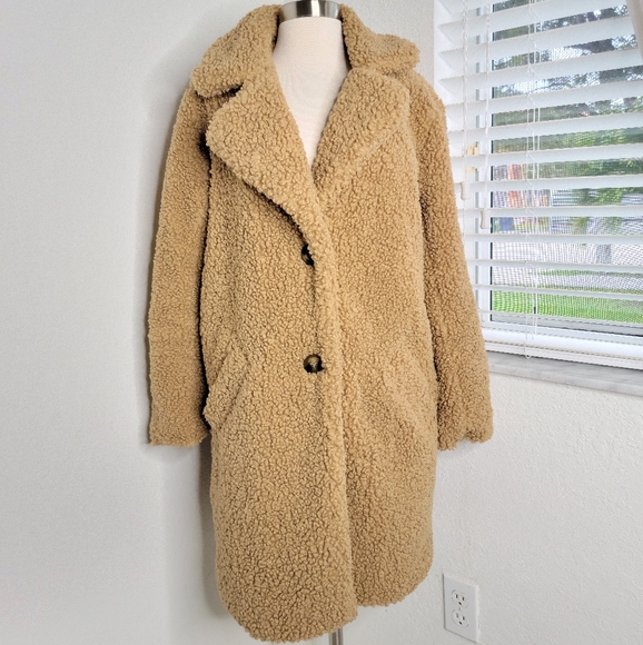 teddy button coat